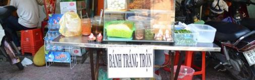 Banh trang tron, salade de feuille de riz